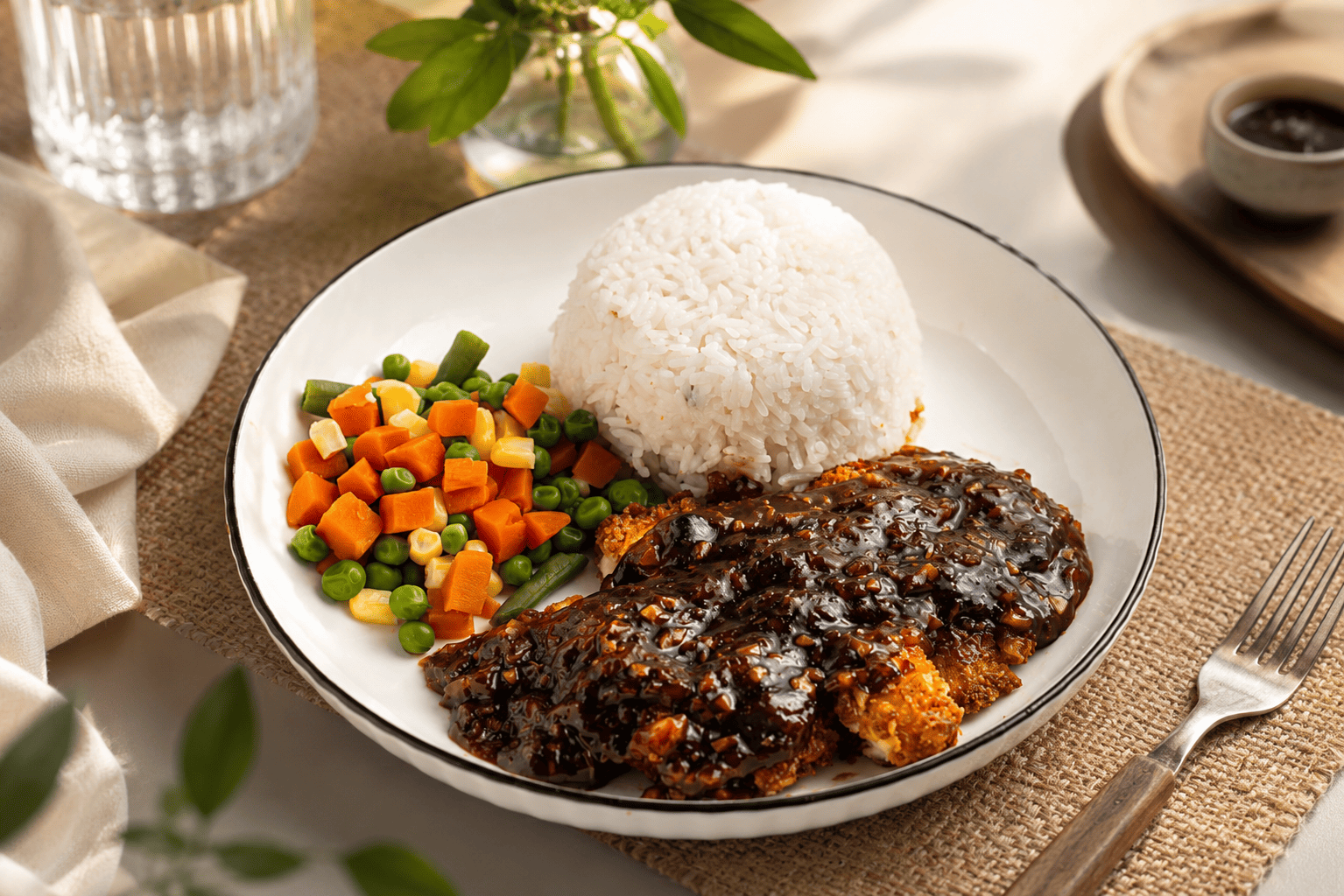 chicken katsu brown sauce